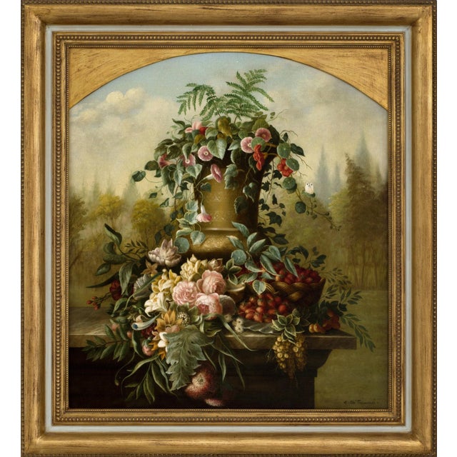 Carlo De Tommasi, Flowers, Oil on Canvas, 2018 For Sale - Image 7 of 7