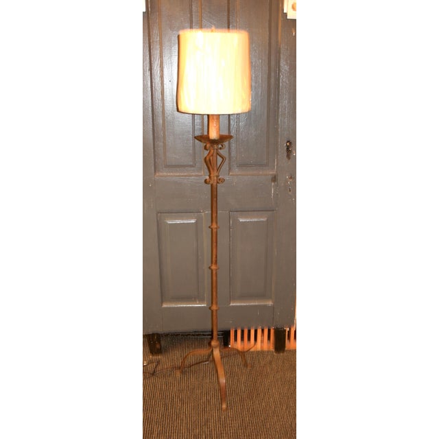 Vintage French Tole Candlestick Floor Lamp Chairish