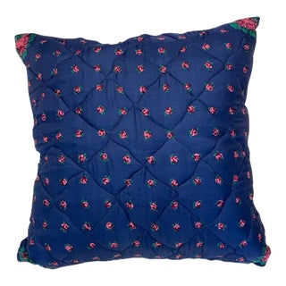 Vintage Silk Scarf Custom Throw Pillow Cover For Sale