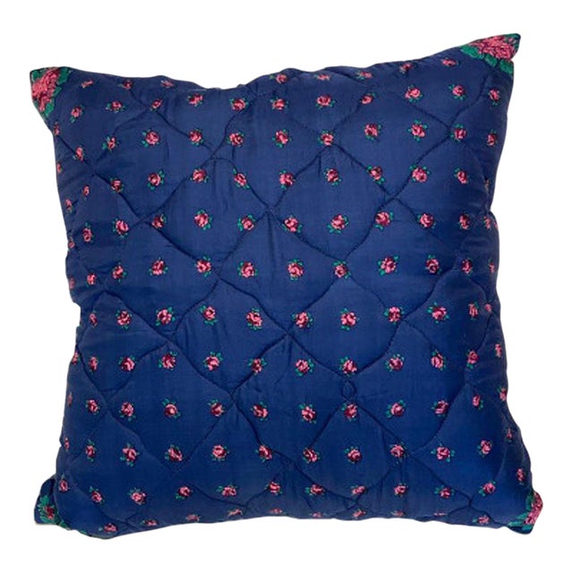 Vintage Silk Scarf Custom Throw Pillow Cover For Sale