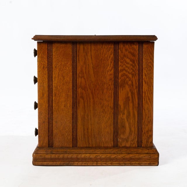 Antique Oak Spool Cabinet For Sale - Image 10 of 13
