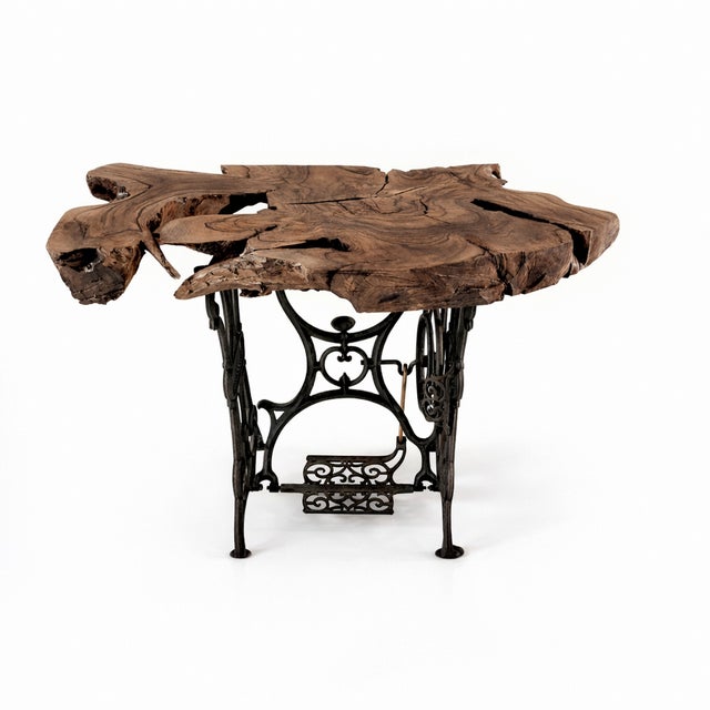 Vintage Table in Poplar, 1950s For Sale - Image 7 of 8