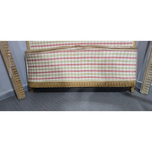 French Limed Curved Double Bed For Sale - Image 10 of 11