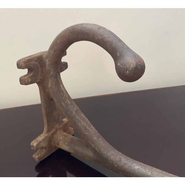 Vintage Large Iron Barn Bracket For Sale - Image 4 of 9