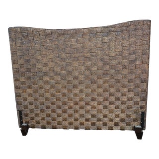 Modern Woven Rush Queen Size Headboard For Sale