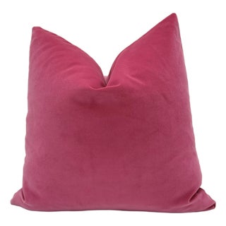 Fuchsia Velvet Decorative Throw Pillow Cover For Sale