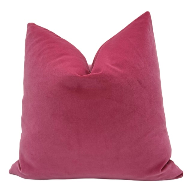 Fuchsia Velvet Decorative Throw Pillow Cover For Sale