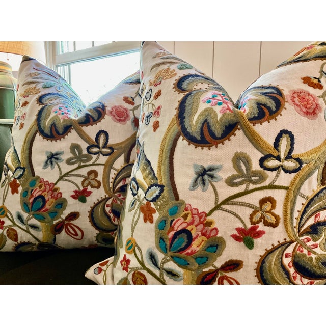 Pierre Frey Pierre Frey “Les Colonies” Braquenié Down-Filled 24" Pillow - Single For Sale - Image 4 of 5