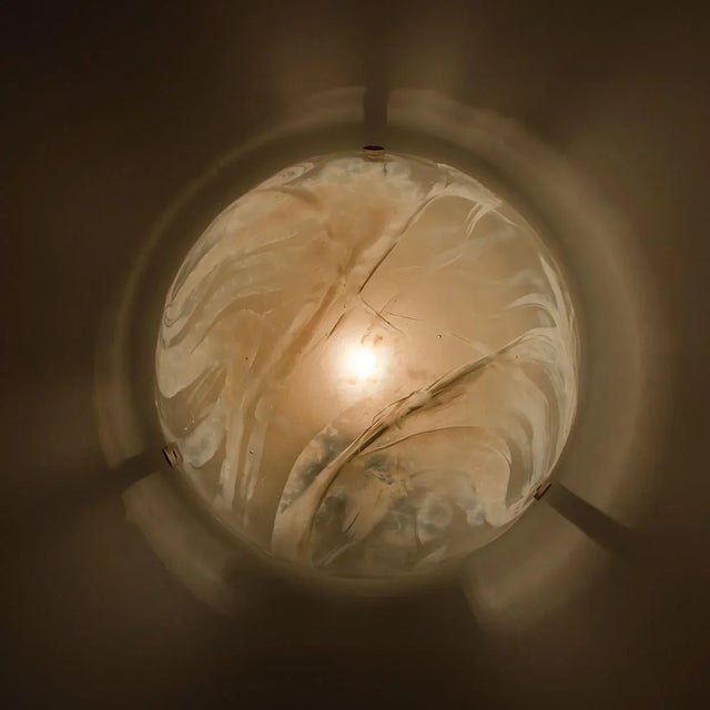 Blown Murano Glass Wall Light or Flush Mount, 1965 For Sale - Image 6 of 10