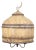 Vintage English Rustic Wooden Barrel Light Fixture with Three Scrolling Arms For Sale