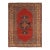 Antique Bakshaish Carpet, Oriental Persian Handmade in Ivory, Blue and Red For Sale