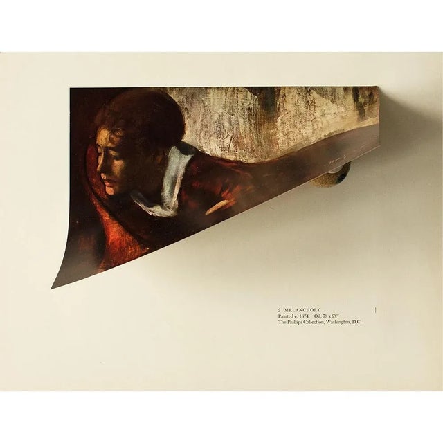 Edgar Degas 1950s After Edgar Degas "Melancholy", First Edition Full-Color Vintage Print For Sale - Image 4 of 8