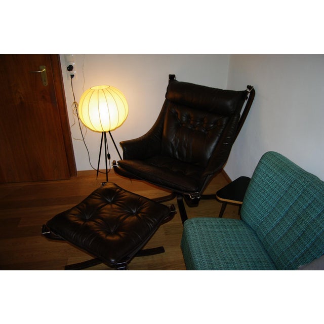 Set of Norwegian Falcon Armchair and Ottoman by Sigurd Ressel for Vatne Mobler, 1970s For Sale - Image 13 of 18
