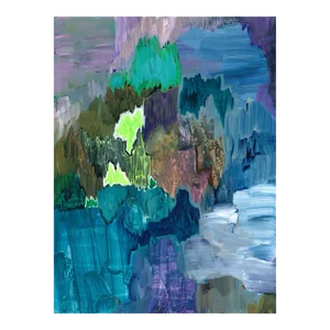 Contemporary Abstract Acrylic on Hahnemühle Paper Painting "P27.2024" by Antony Densham