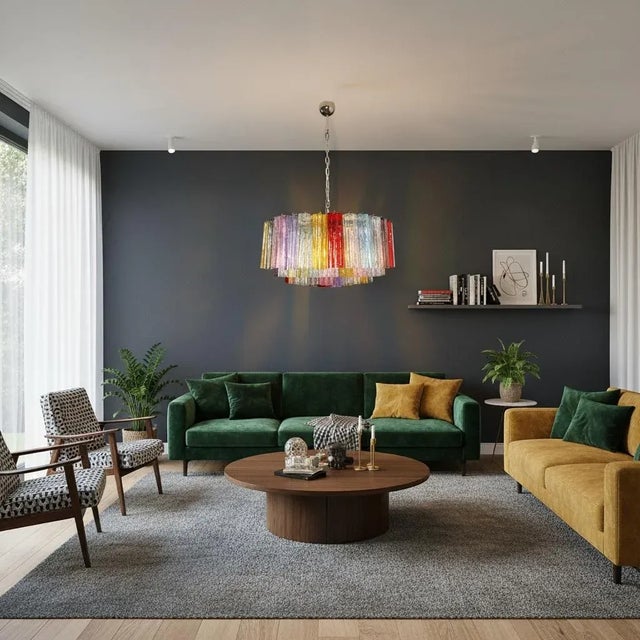 Red Large Murano Glass Chandelier with 101 Multicolored Tube Glasses, 1990s For Sale - Image 8 of 16