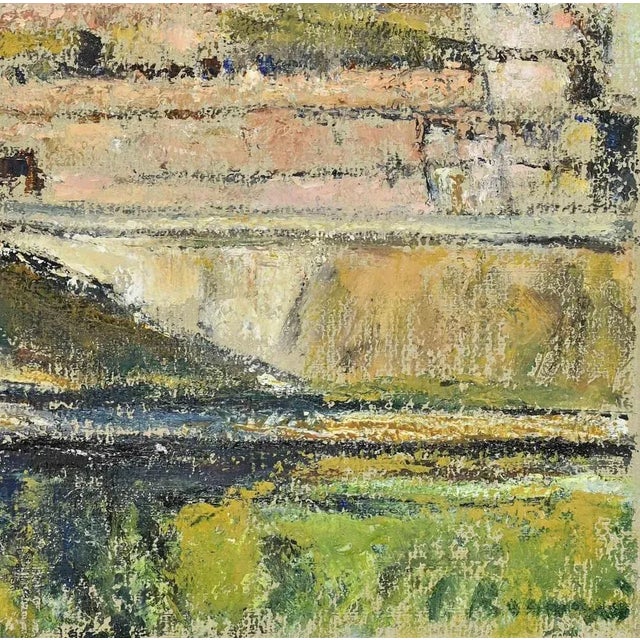 Oil on canvas realized by Pino Romanò (1934) in 1990s. Hand signed. Titled on rear. Very good condition. This piece is...