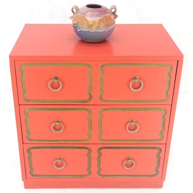 Dorothy Draper 3 Drawers Dresser Chest w/ Ring Pulls For Sale - Image 9 of 18