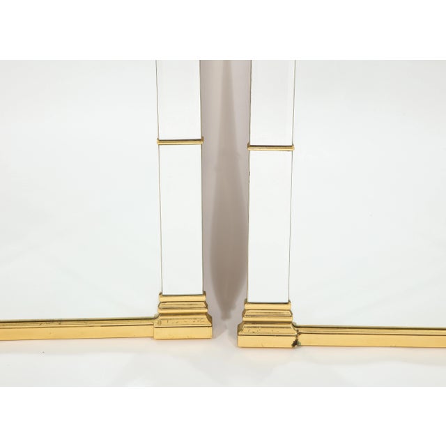 Pair of 20th Century French Neoclassical Mirrors With Gilt Accents For Sale - Image 9 of 13