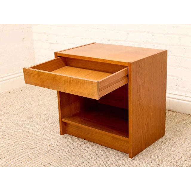 Danish Mid-Century Modern Wood Nightstand For Sale - Image 4 of 11