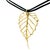 1980s Vintage Angela Cummings 18k Gold Leaf Pendant Necklace For Sale - Image 5 of 11