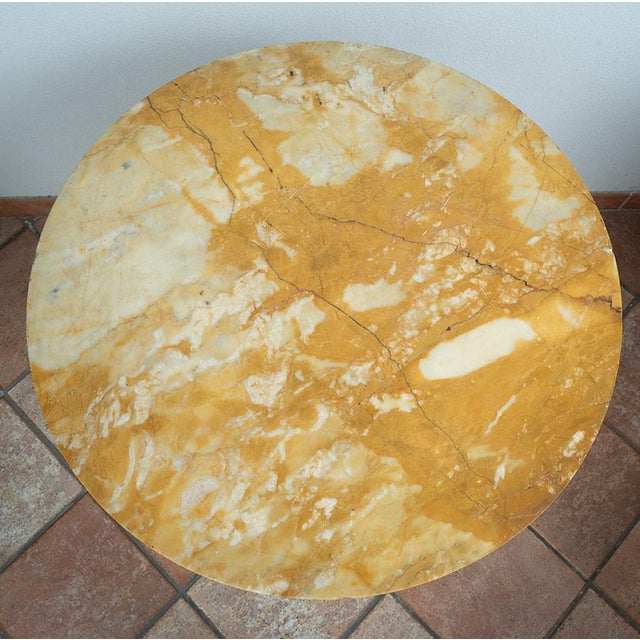 Antique Return of Egypt Coffee Table in Mahogany with a Marble Top, France, 1800s For Sale - Image 4 of 7
