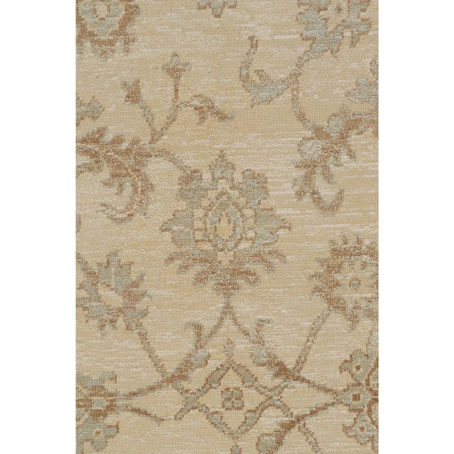 Late 20th Century Rug & Kilim’s Oushak Style Oversized Rug in Beige/Brown, With Floral Patterns For Sale - Image 5 of 7