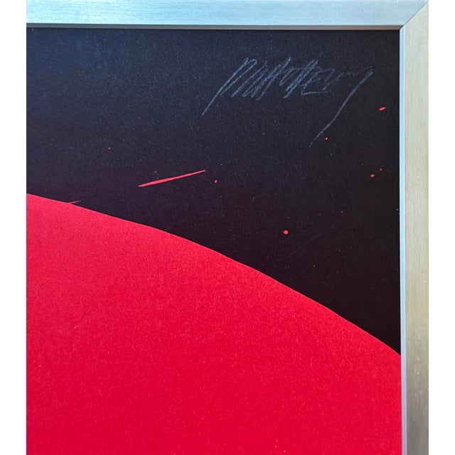 Markus Prachensky, Red on Black, 1968, Silkscreen Print For Sale - Image 3 of 7
