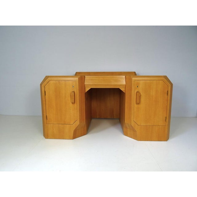 Anthroposopic desk with armrest, ash veneered see literature: r. J. Fäth, dornach design, möbelkunst 1911 to 2011, pp. 180...