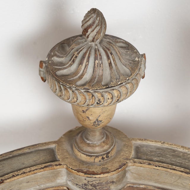 Early 20th Century Swedish Painted Demilune Wall Console With Marble Top For Sale - Image 12 of 13