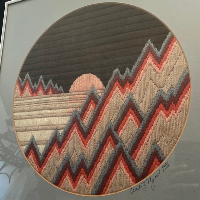 A Signed and Dated Woven Textile Art Piece by Carrie J. Myers. For Sale - Image 9 of 9