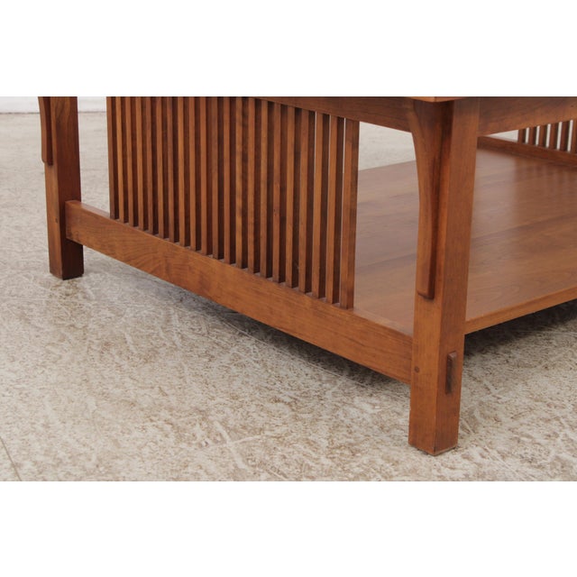 Brown Stickley Mission Cherry Arts & Crafts Coffee Table For Sale - Image 8 of 16