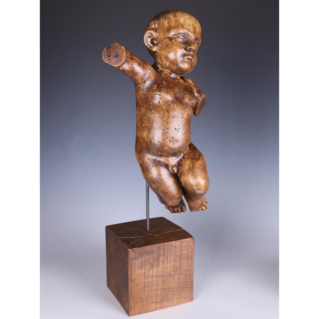 Austrian Artist, Baroque Putti / Cherubs, 18th Century, Limewood, Set of 2 For Sale - Image 10 of 18