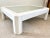 Modern Faceted Mirror Top Coffee Table in Fresh White Lacquer For Sale - Image 10 of 10