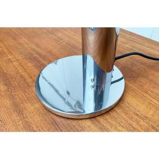 Vintage Space Age Chrome and Glass Table Lamp For Sale - Image 18 of 18