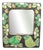 Vintage Mirror in Green Ceramic, 1960s For Sale