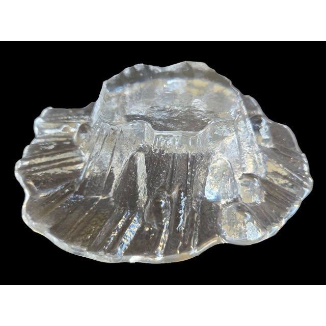 Blenko 1960s Blenko Glass Brutalist Ashtray/Trinket Dish Designed by Joel Myers For Sale - Image 4 of 14