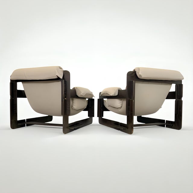 1960s Scandinavian Brutalist Modern Rover / Puzzle Safari Armchairs attributed to Arne Jacobsen for Asko, Finland, 1960s, Set of 2 For Sale - Image 5 of 18