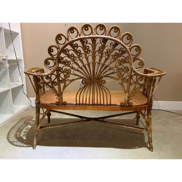 Wicker Settee by Heywood Brothers & Wakefield Company Chairish