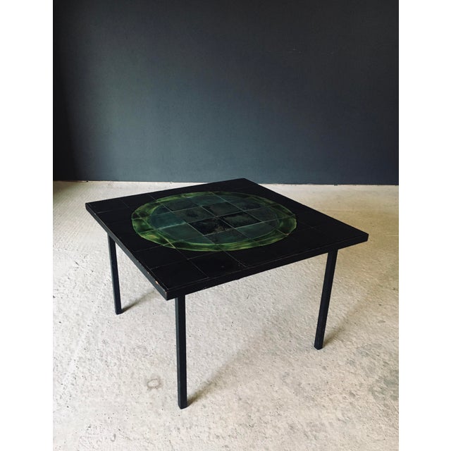 Mid-Century Studio Ceramic Tile Coffee Tabe, Belgium, 1960s For Sale - Image 17 of 17