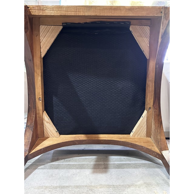 Wood Armchair in Walnut and Leather, 1920s For Sale - Image 7 of 15