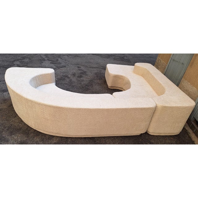 Vintage Lara Sofa in White Bouclé by Roberto Pamio for Stilwood, 1970s For Sale - Image 4 of 9
