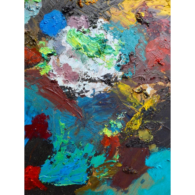 2010s "Renaissance Wood Artist Palette" Contemporary Mixed-Media Wooden Artist's Palette For Sale - Image 5 of 7