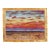 Tequila Sunrise - Original Warm Landscape Gold Multicolor Abstract Mixed Media Work on Handmade Paper by Michaela Jean For Sale