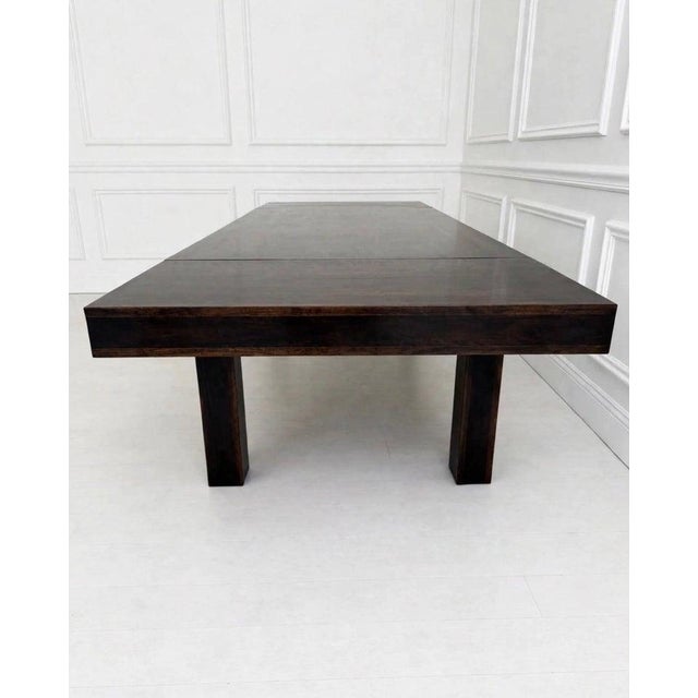 Early 21st Century Monumental Minimalist Extendable Dining Table in High-Gloss Ebonized Hardwood For Sale - Image 5 of 11