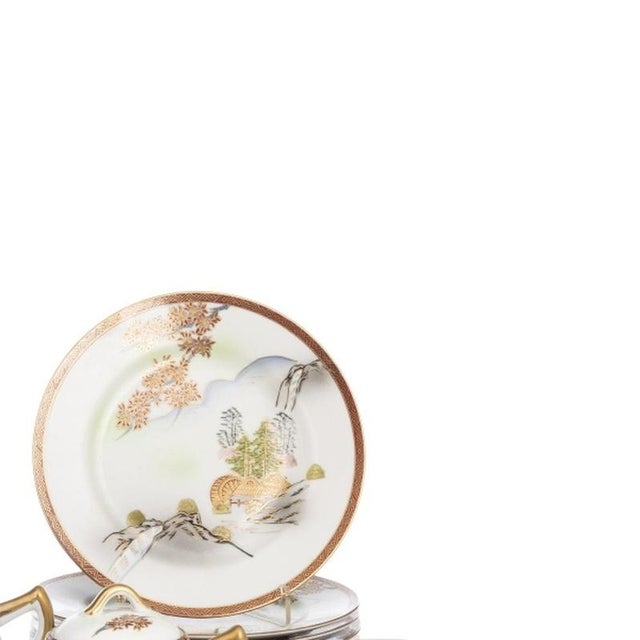 Japanese Porcelain Kutani Tea Service, Set of 24 For Sale - Image 4 of 6