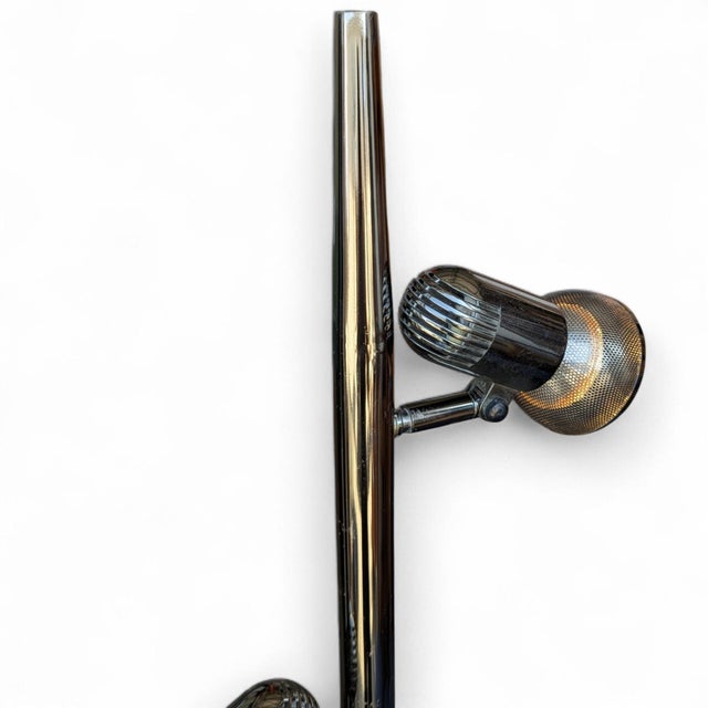 1970s Chrome Floor Lamp With Three Adjustable Spotlights, Mid-Century For Sale - Image 4 of 18
