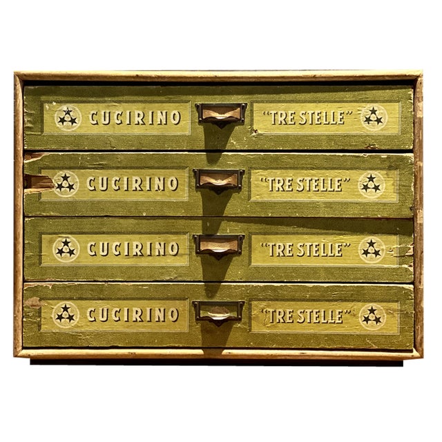 Vintage Cucirino Tre Stelle Display Chest of Drawers, Italy 1950 For Sale