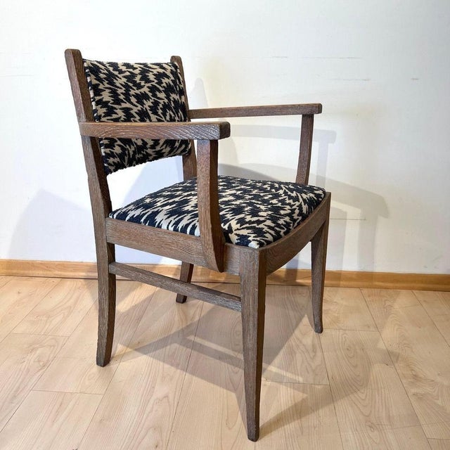Art Deco Armchair in Limed Oak by De Coene Fères, 1935 For Sale - Image 10 of 18