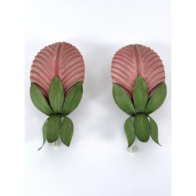 Mid-Century Modern Mid-Century Floral Sconces by Holländer Leuchten, Germany, 1970s, Set of 2 For Sale - Image 3 of 18