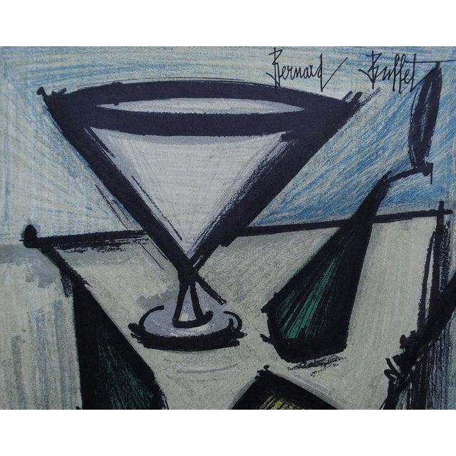 Mid 20th Century Bernard Buffet, Still Life with Fruits, Original Lithograph, 1967 For Sale - Image 5 of 6